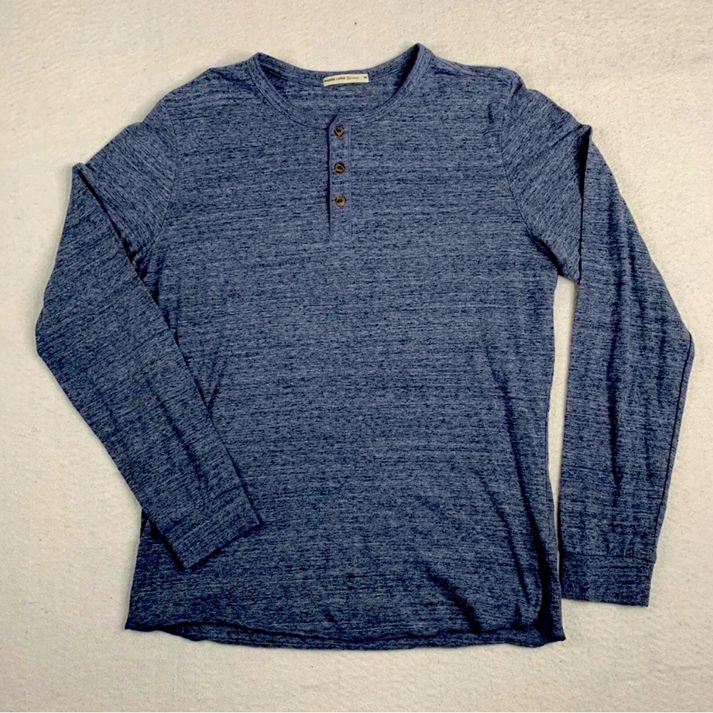 Marine Layer Re Spun Henley Long Sleeve Shirt Men’s Size M